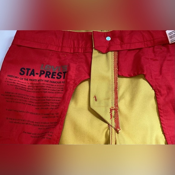 Levi Strauss’s Sta-Press mustard unisex shorts.  30 waist - Picture 10 of 11